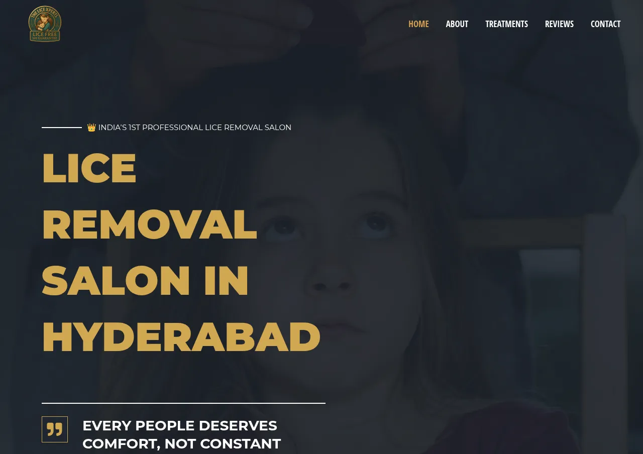 Screenshot of Lice Xpert Salon website