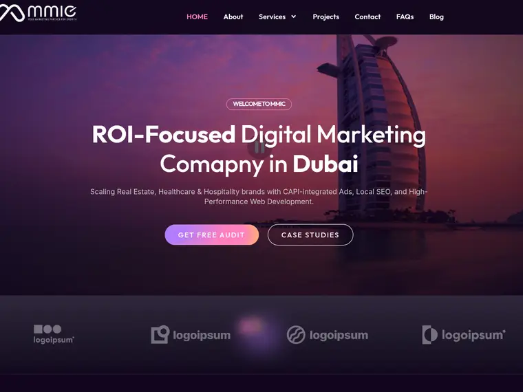 Screenshot of Mahmud Maya website - Digital Agency Website