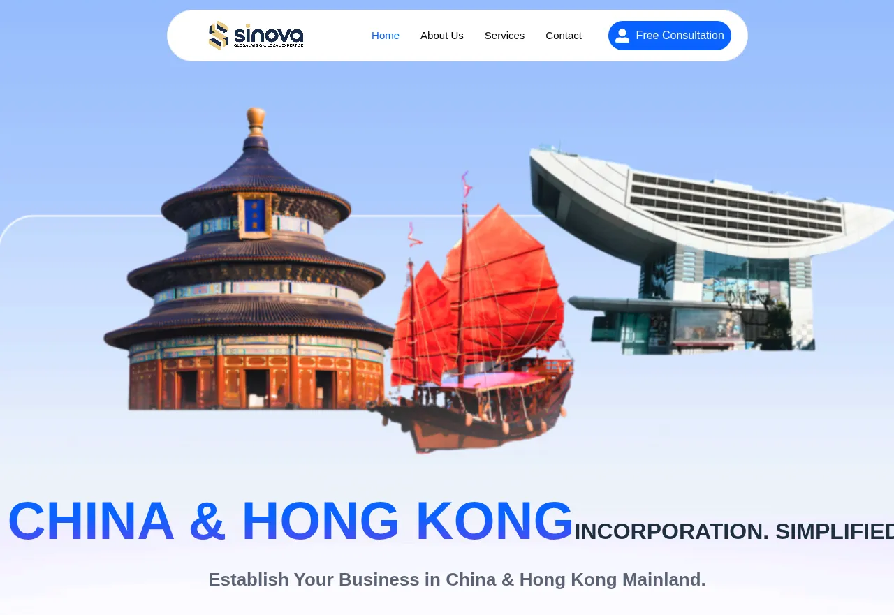 Screenshot of Sinova Advisory website